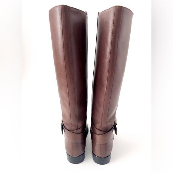 GUCCI | Stirrup Brown Leather Pull On Flat Riding Boots Tall Knee-high 36 US 6 - Picture 9 of 14